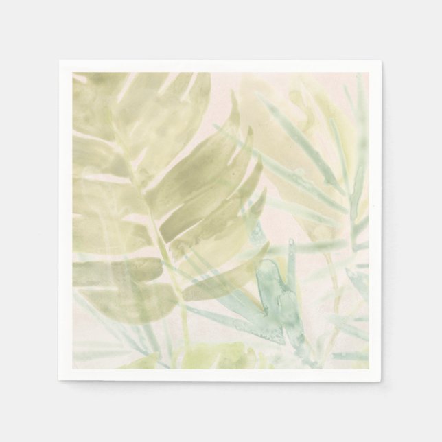 Serviette En Papier Feuilles tropicaux muets (Devant)