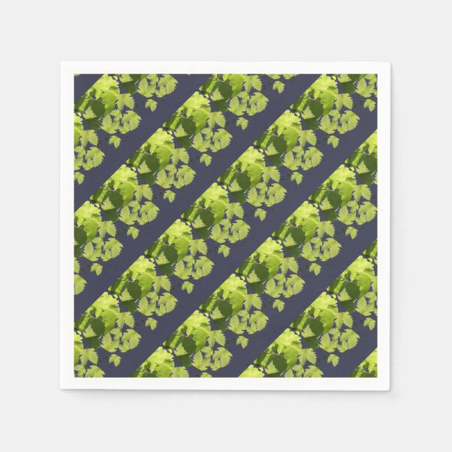 Serviette En Papier Feuilles Vertes de Vigne de Raisin (Devant)