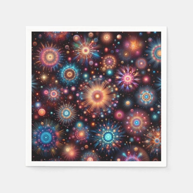 Serviette En Papier Feux d'artifice amusants (Devant)