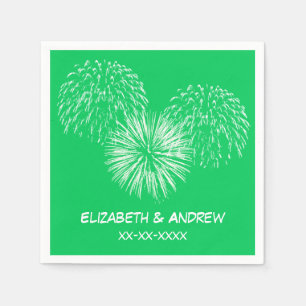Serviette En Papier Feux d'artifice, arrière - plan de vert vert,