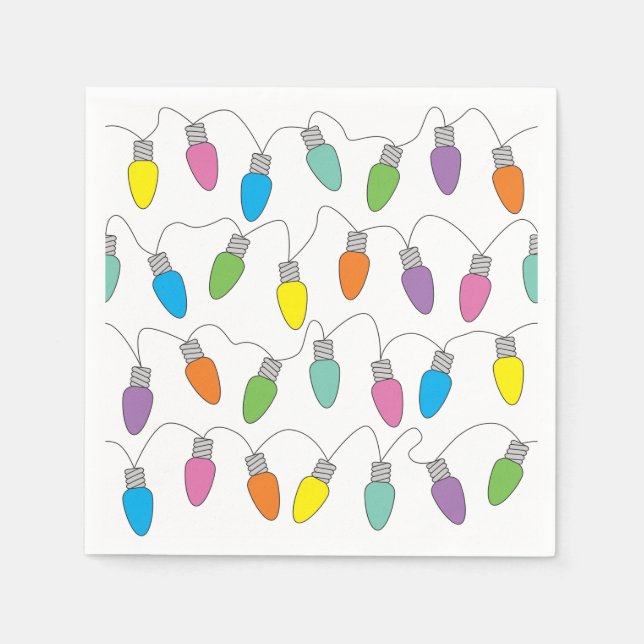 Serviette En Papier Feux de Noël (Devant)