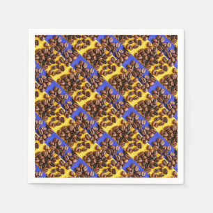 Serviette En Papier Fèves de café