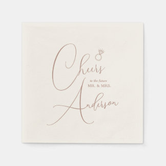 Serviette En Papier Fiançailles Bonjour à l'avenir M. et Mme.