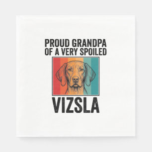 Serviette En Papier Fier grand-père Vizsla conception vintage amateur