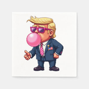 Serviette En Papier Fière Maga Trump Pixel Jour d'investiture du prési