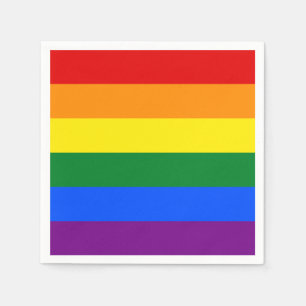 Serviette En Papier Fierté arc-en-ciel