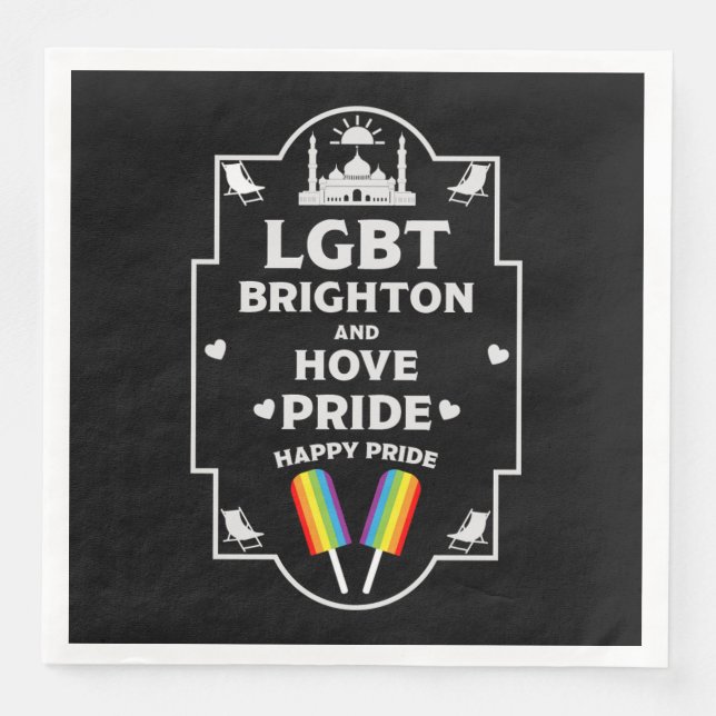 Serviette En Papier Fierté de Brighton et Hove (Devant)