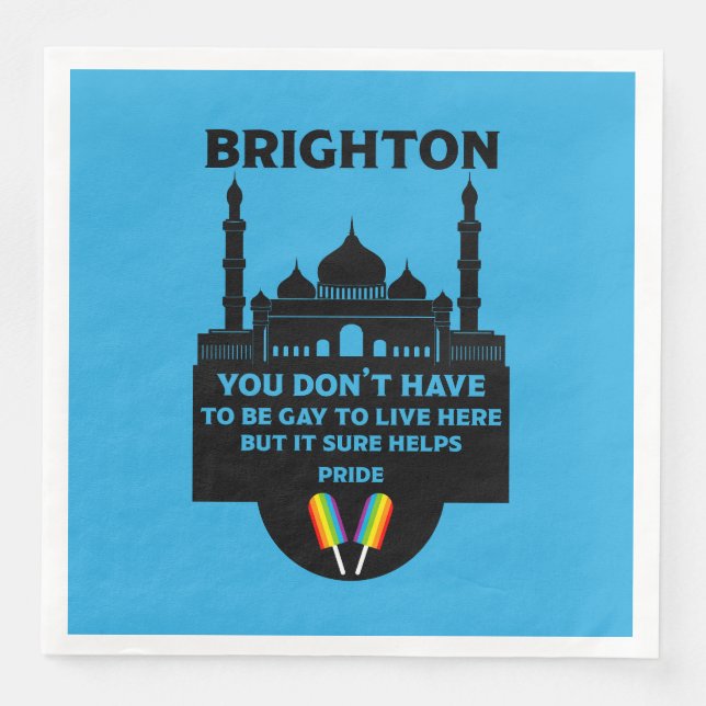 Serviette En Papier Fierté gay de Brighton (Devant)