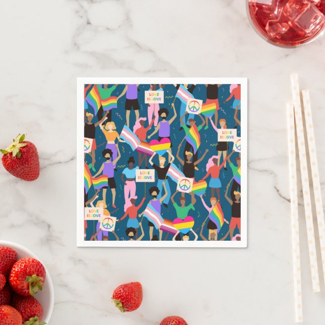 Serviette En Papier Fierté LGBTQ+ (En situation)