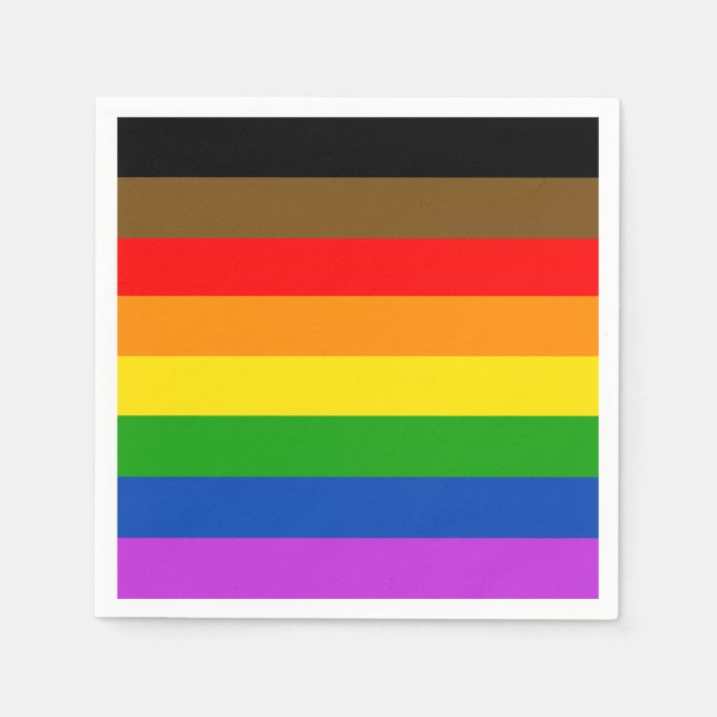 Serviette En Papier Fierté LGBTQ personnalisée Personnes de couleur dr (Devant)