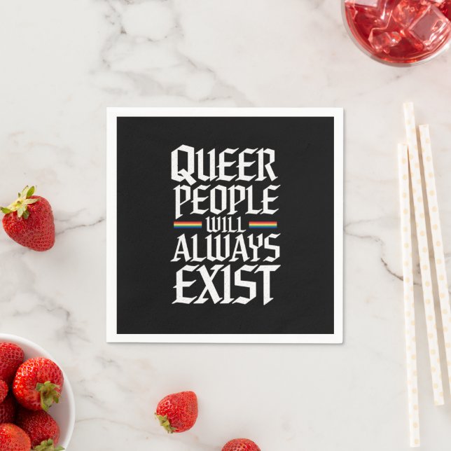 Serviette En Papier Fierté queer Fierté queer Les personnes queer exis (En situation)