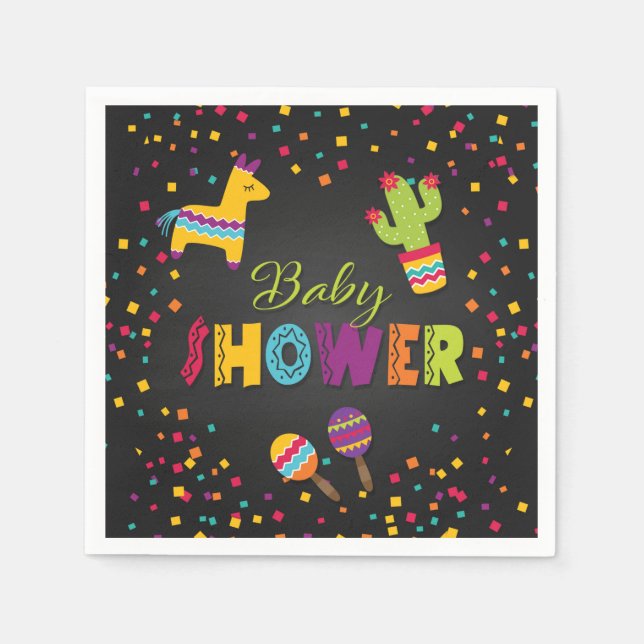 Serviette En Papier Fiesta Baby shower Napkin (Devant)