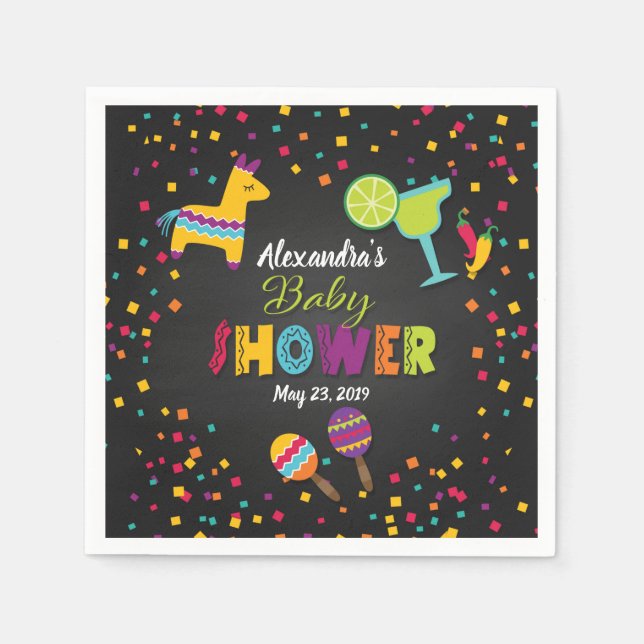 Serviette En Papier Fiesta Baby shower Napkin (Devant)
