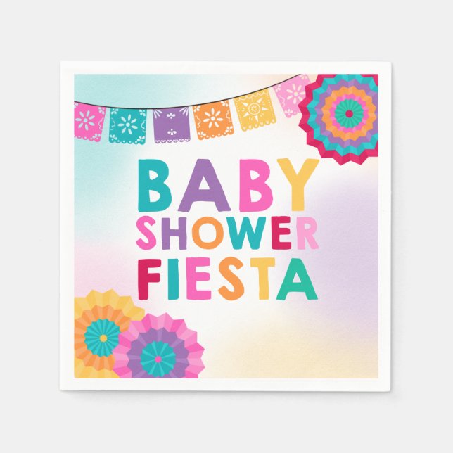 Serviette En Papier Fiesta Baby shower Napkin Baby shower mexicain (Devant)