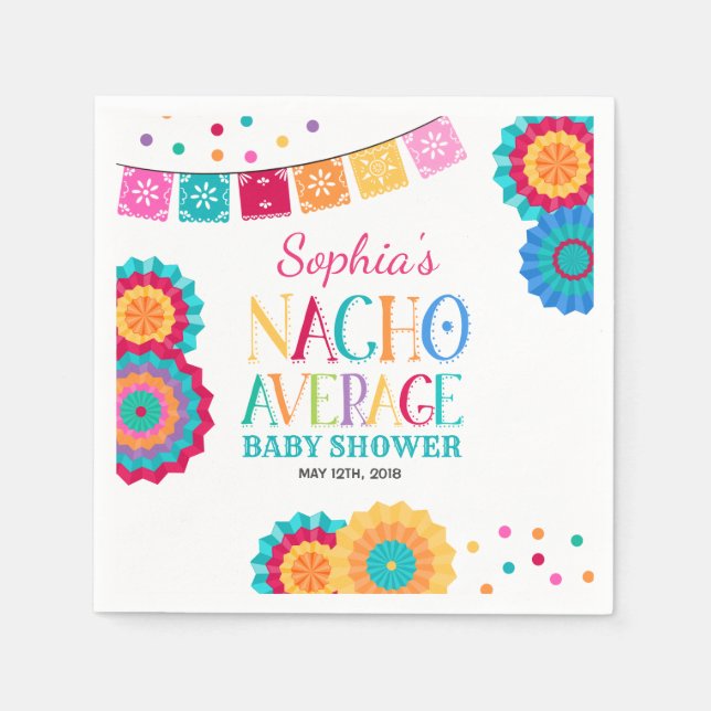 Serviette En Papier Fiesta Baby shower Napkin Nacho fête moyenne (Devant)