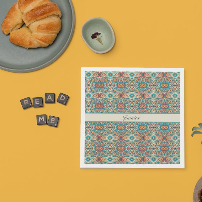 Serviette En Papier Fiesta Blooms, personnalisable (Créateur téléchargé)