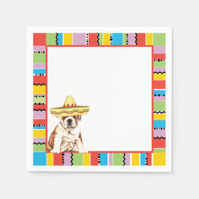 Serviette En Papier Fiesta Bulldog (Devant)