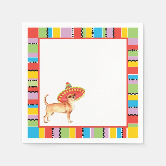 Serviette En Papier Fiesta Chihuahua (Devant)
