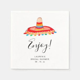 Serviette En Papier Fiesta de Fête des mariées Sombrero personnalisée