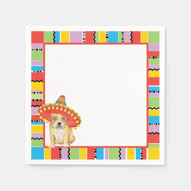 Serviette En Papier Fiesta Frenchie (Devant)