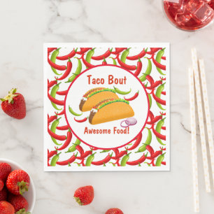 Serviette En Papier Fiesta mexicaine Nourriture Taco Bout Awesome Food