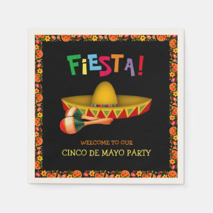 Serviette En Papier Fiesta mexicaine ou Cinco De Mayo