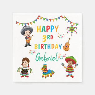 Serviette En Papier Fiesta, serviettes de fête anniversaires de enfant