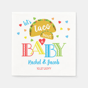 Serviette En Papier Fiesta Taco Bout Love Baby shower coloré