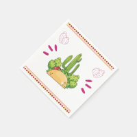 Fiesta Taco Simple Mexicaine Cactus Floral