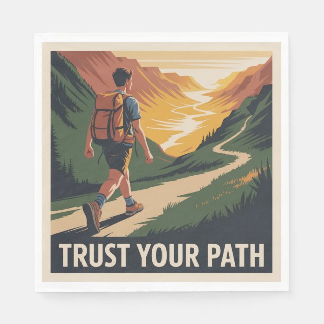 Serviette En Papier Fiez-vous à votre chemin (Devant)