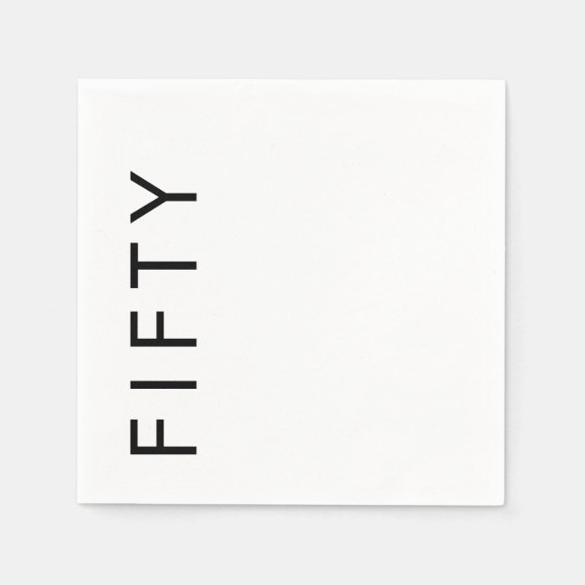 Serviette En Papier Fifty 50th Birthday Party (Devant)