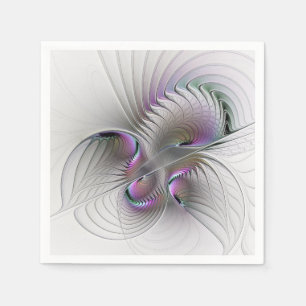 Serviette En Papier Figure de fantaisie abstraite moderne et timide, a