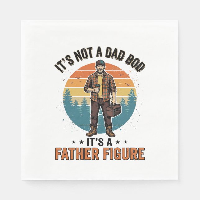 Serviette En Papier Figure de père drôle Design de chemise humoristiqu (Devant)