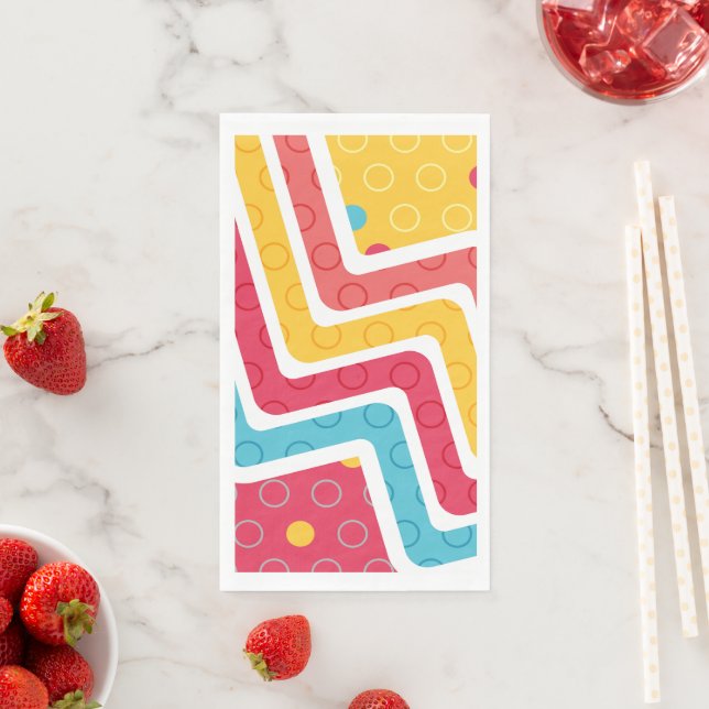 Serviette En Papier Figures géométriques 4 (En situation)