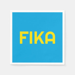 Serviette En Papier FIKA Bold Jaune et bleu