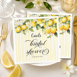 Serviette En Papier Filière de citron Fête des mariées d'été méditerra