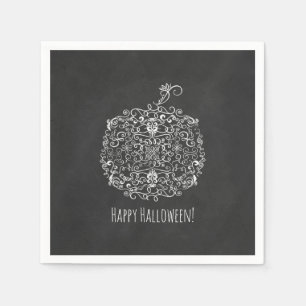 Serviette En Papier Filigree Chalkboard Automne Citrouille Automne Aut