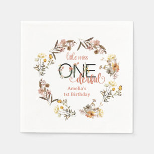 Serviette En Papier Fille 1er anniversaire   Little Miss Onederful