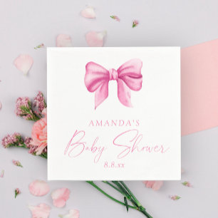 Serviette En Papier Fille ARC ROSE Baby shower
