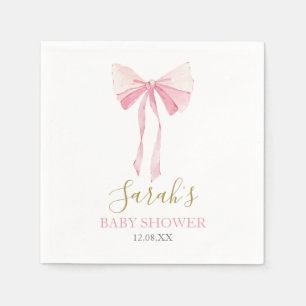 Serviette En Papier Fille Baby shower de la ceinture rose