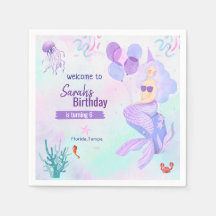 fille d'anniversaire thème sirène personnalisé vio