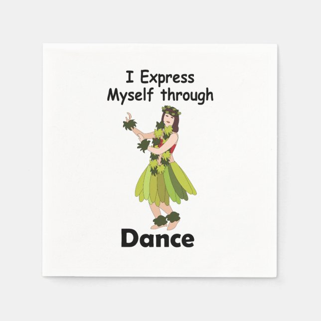 Serviette En Papier Fille danseuse de hula exprimant la danse Fête lua (Devant)