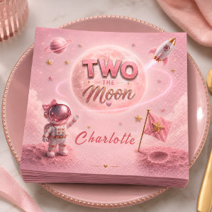 Serviette En Papier Fille de 2 ans dans l'espace