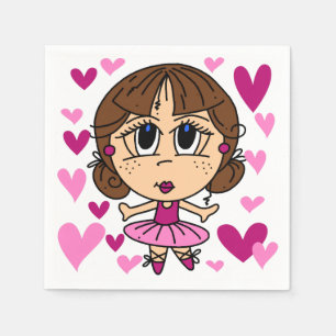 Serviette En Papier Fille de ballerine