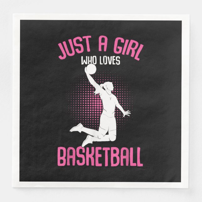 Serviette En Papier Fille de basketball Femmes (Devant)