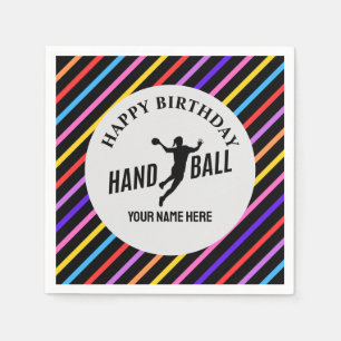 Serviette En Papier Fille de handball Anniversaire, Cadeau de joueur d
