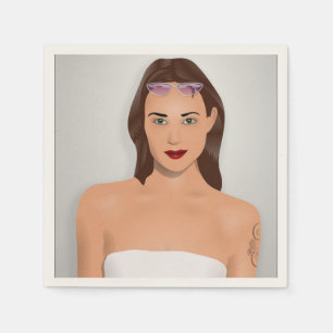 SERVIETTE EN PAPIER FILLE D'ÉTÉ