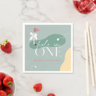 Serviette En Papier Fille du parcours de golf Hole in One 1er annivers