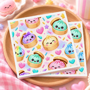 Serviette En Papier Fille Écraser Mignonne Kawaii Fête d'Anniversaire