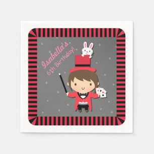 Serviette En Papier Fille et Lapin Fournitures pour une fête d'anniver
